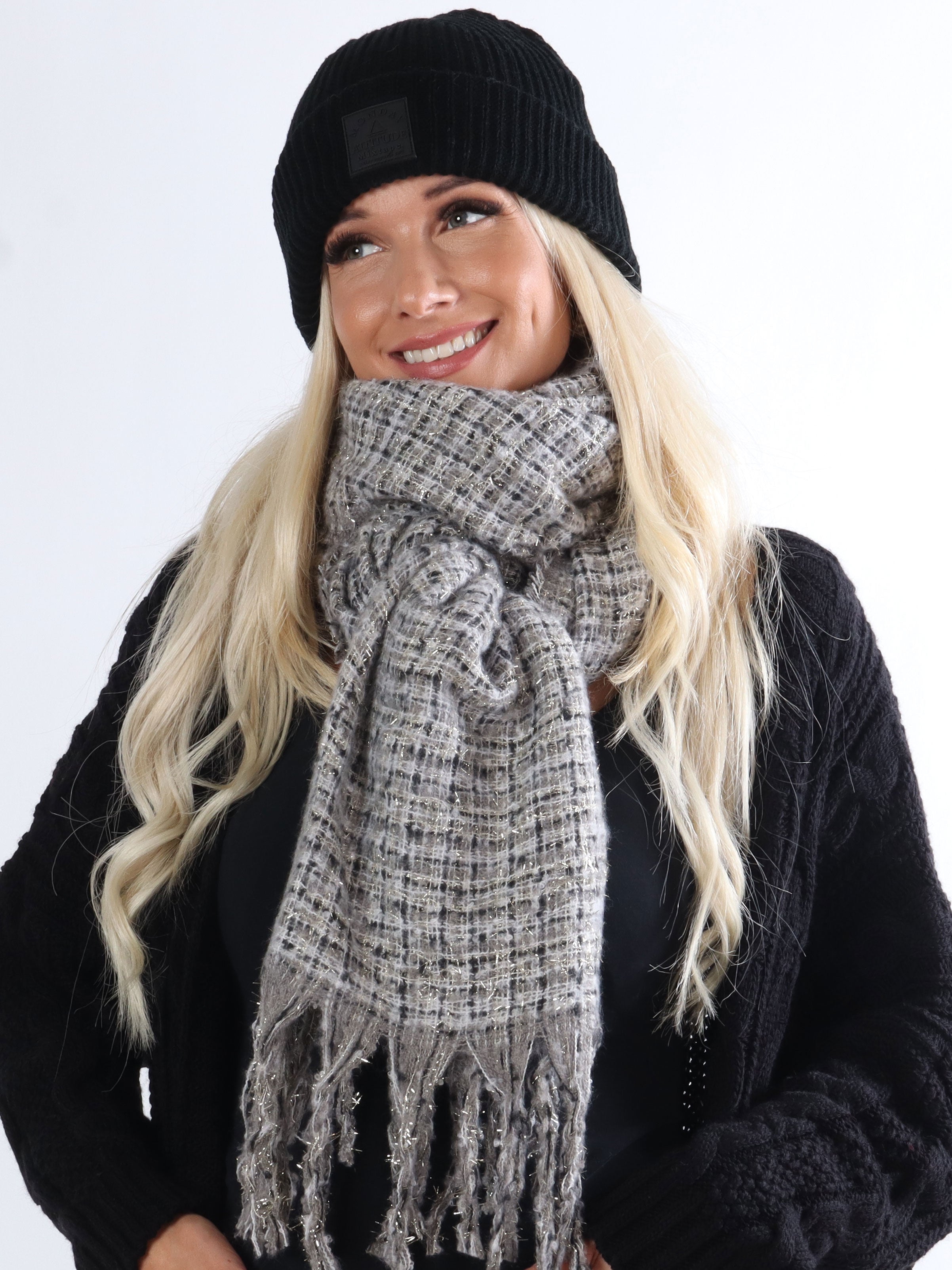 Karlie - Mjuk halsduk med glimmertrådar